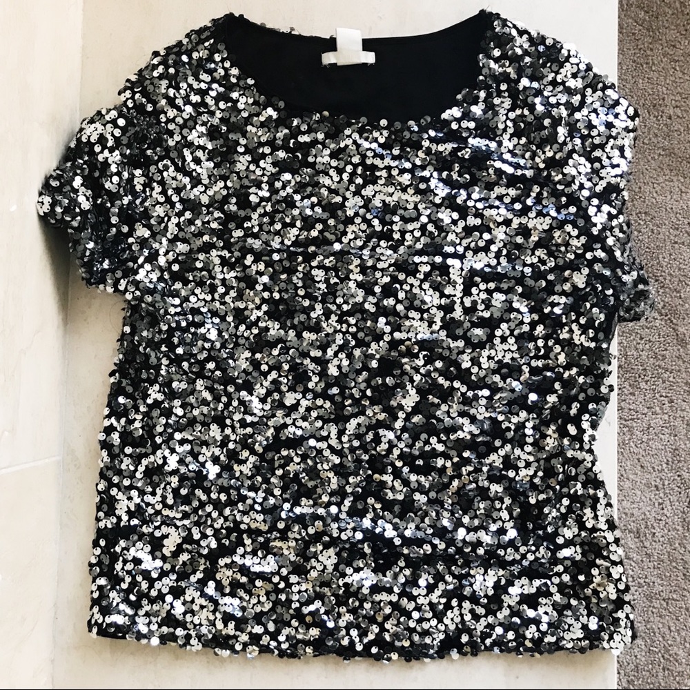 Sequin oversized top
